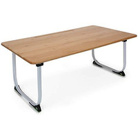 Snazzy Bamboo Wood Extra Large Multipurpose Foldable Portable Laptop Table Study Table/Writing Table/Reading Table/Utility Table/Outdoor Picnic Table With Anti Slip Legs [68 * 40 * 25 Cm]
