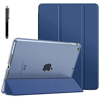 Proelite Faux Leather Smart Flip Case Cover For Apple Ipad 10.2" 9Th Gen (2021) / 8Th Gen / 7Th Gen With Stylus Pen, Dark Blue