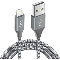 Wayona Nylon Braided 2M / 6Ft Fast Charge Usb To Lightning Data Sync And Charging Cable For Iphone, Ipad (6 Ft Pack Of 1, Grey)