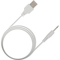 Zorbes 2.5Mm Jack Cable Usb To Dc 2.5Mm To Usb Charging Cable For Toy,Beauty Product,Magic Mate,White