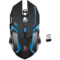 Offbeat Ripjaw 2.4Ghz Rechargeable Wireless Gaming Mouse, Silent Click Buttons Mouse - 7D Buttons, Dpi : 1600,2400,3200, Mice For Pc/Laptop/Smart Tv/Mac(Light Weight)