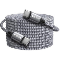 Verilux Type C To Type C Cable, 16.4Ft Pd 60W Fast Charging Usb C Cable, 480Mbps Data Transfer Cable Nylon Braided C To C Type Cable For Iphone 16/16 Plus/16 Pro/15, Galaxy S24/S23, Macbook, Ipad