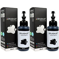 Splashjet T664 Black Compatible Refill Ink For Epson L130, L360, L380, L361, L565, L210, L220, L310, L350, L355, L365, L385, L550, L555, L605, L1300 Printer - (70G X 2 Bottle) Black - 501757