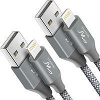 Wayona Nylon Braided (2 Pack) Lightning Fast Usb Data Cable Fast Charger Cord For Iphone, Ipad (3 Ft Pack Of 2, Grey)