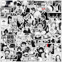 Paper9Store Pack Of 80+ Anime Stickers For Laptop, Phone Case, Guitar, Bike, Pc, Scrapbook Etc. Waterproof Glossy Laminated Residue Free Anime Stickers (Manga Stickers)