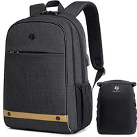 Golden Wolf Laptop Backpack With Lock Anti-Theft Business Tech Backpack With Rain Cover 15.6-Inch Laptop Bag With Usb Port 25L Multi-Pockets For Men Women Office Travel College,Dark Grey