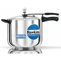 Hawkins Stainless Steel 10L Inner Lid Pressure Cooker Induction Compatible, 10 Liter
