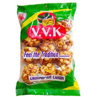 V.V.K.Sweets Kovilpatti Kadalai Urundai (Groundnut Chikki Balls Candy) - Burfi - Pack Of 6 X 100Gm