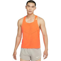 Nike Polyester Men's Relaxed Fit Tank Top (Dm4625-803_Total Orange/Ghost Green, Small