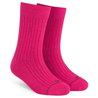 Dynamocks Men's And Women's Combed Cotton Crew Length Socks (Pack Of 1, Multicolour) (Size Uk 7-12) (Solid Crew - Prism Pink)