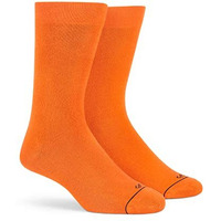 Dynamocks Men's And Women's Bamboo Crew Length Socks (Multicolour, Free Size - Uk 7-12) (Bamboo Crew - Orange)