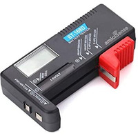 Amicisense Digital Battery Tester Bt-168D Voltage Indicator For 1.2V-4.8V Aa Aaa C D 9V 3V 18650 16340 14500 Lithium Battery, Battery_Powered, Black