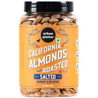 Urban Platter Roasted & Lightly Salted California Almonds, 500G [Seasoned With Pink Salt | Healthy Snacking | Crunchy | Oven Roasted]