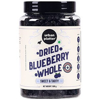 Urban Platter Dried Blueberries, 500G (Sweet & Mildly Tart | Garnish Or Add To Fruit Salads, Oatmeals, Mueslis, Trail Mixes, Ice Creams, Baked Goods | Product Of Usa), 0.52 Kg