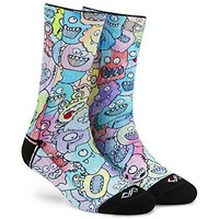 Dynamocks Men & Women Crew Length Socks (Pack Of 1 Pair; Multicolour; Anti-Odour; Breathable; Durable)