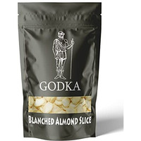Godka Blanched Almond Slices/Sliced Blanched California Almond (Without Skin)/Almond Flakes(Perfect For Garnish,Baking & Salads),900 G