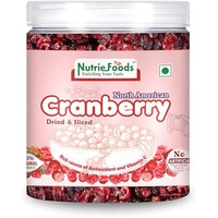 "Nutriefoods" Enriching Your Taste Premium Sliced Dried Cranberries|100% Natural Fruit|No Additives|Grown And Produced In The Usa|250Gram Pack