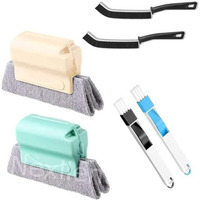 Nexllent 6Pcs Sliding Window Groove Cleaning Brush | Crevice Cleaner Tools | Quickly Clean All Window Slides And Gaps | Bathroom Gap Cleaning Brush,Dead Corner Multifuctional Brushes