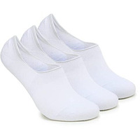 Xjarvis Premium 3 Pairs No Show Low Cut Loafer Socks For Men & Women Non Slip With Combed Cotton Socks For Sports, Running & Hiking, Pack Of 3, (White) Free Size