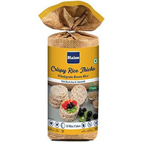 Haim Organic Crispy Rice Thick Wholegrain Brown Rice Cakes With Buckwheat & Amaranth (Vegan, All Natural, Gluten Free), 110 G