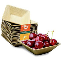 Eco Soul [150 Ml, 50 Pack Areca Palm Leaf Bowls | Like Wooden Bamboo | Eco Friendly, Biodegradable, Use And Throw Small Dona | For Serving Pasta, Soup & Snacks | Birthday, Wedding & Party