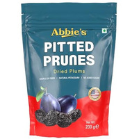 Abbie's Pitted Prunes || Dried Plums 200 Grams Resealable Zipper Pack || Enjoy As A Snacks Or In Your Recipes || Source Of Fiber || Natural Potassium || No Added Sugar || No Added Flavor Or Colour
