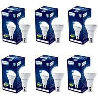 Philips 12W Emergency Bulb | Rechargeable Emergency Bulb For Power Cuts | Backup : Upto 4Hrs, Cool Day Light,Pack Of 6