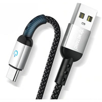 Metaind Unbreakable 3A Fast Charging Braided Type-C Cable For Smartphones, Tablets, And Other Type-C Devices | 480Mbps Data Transfer | Quick Charge 3.0 Compatible (Model: Meta_Cr10, Color: Black)