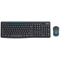Logitech Mk275 Usb Wireless Keyboard And Mouse Set For Windows, 2.4 Ghz Wireless, Compact Wireless Mouse, 8 Multimedia & Shortcut Keys, 2-Year Battery Life, Pc/Laptop - Black