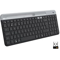 Logitech K580 Slim Multi-Device Wireless Keyboard Bluetooth/Receiver, Compact, Easy Switch, 24 Month Battery, Win/Mac, Desktop, Tablet, Smartphone, Laptop Compatible - Graphite