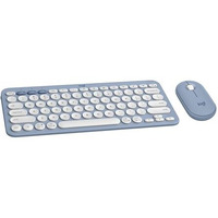 Logitech Pebble 2 Combo, Wireless Keyboard And Mouse, Quiet And Portable, Customisable, Logi Bolt, Bluetooth, Easy-Switch For Windows, Macos, Ipados, Chrome - Tonal Blue