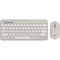 Logitech Pebble 2 Combo, Wireless Keyboard And Mouse, Quiet And Portable, Customisable, Logi Bolt, Bluetooth, Easy-Switch For Windows, Macos, Ipados, Chrome - Tonal Sand