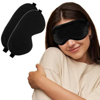Rixtec Pack 2 Eye Mask For Sleeping With Adjustable Strap Super Soft Sleeping Mask Blind Fold For Comfortable Sleep Travelling Sleep Mask Pad For Men And Women