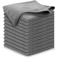 Idella Microfiber Cloth - 4 Pcs 4040-340 Gsm Grey! Thick Lint & Streak-Free Multipurpose Cloths - Automotive Microfibre For Car Cleaning Polishing Washing & Detailing (Microfiber Cloth)
