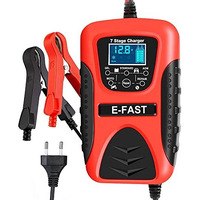 Verilux Car Battery Charger,7 Stage Charging Fully-Automatic Smart 12V Battery Charger,Multi Protection Battery Maintainer, Battery Charger For Most 12V Vehicles Motorcycle, Lawn Mower And More