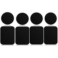 Hasthip 8 Pcs Universal Metal Plate With Adhesive For Magnetic Car Mount Cell Phone Holder (4 Round And 4 Rectangle)