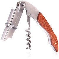 Hasthip Waiters Corkscrew Wine Bottle Opener Professional Stainless Steel Wood Handle Foil Cutter
