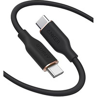 Anker Type C To Type C 100W Flow Cable, 6Ft Black, Powerline Iii Flow Cable, Super Fast Charging Cable (50% Charge In 30 Mins), 25X More Durable, Data Sync Compatibility & Power Delivery (Pd)