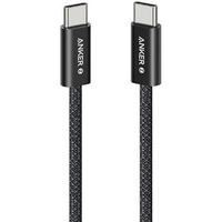 Anker Zolo Usb C To Usb C Cable, Braided And Dirt-Free Type C Fast Charging Cable, Slim Connector, For Iphone 16 Series, Macbook (240W) (Black, 3Ft)