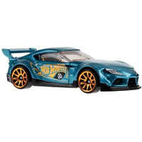 Hot Wheels 1:64 Scale Die-Cast Vehicle 20 Toyota Gr Supra With Turquoise- & Copper-Colored Deco To Celebrate Hw 56Th Anniversary