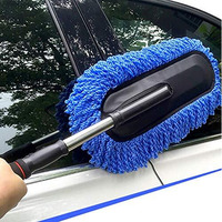 Lukzer Car Duster With Extendable Handle  Microfiber, Washable & Reusable Dust Cleaner For Home, Ceiling Fans & Hard-To-Reach Areas