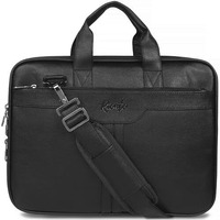 Rionto Messenger Bag - Laptop Bag For Men, Pu Leather Expandable Office Bag For Men | Supports Laptop Upto 15.6 Inches (Black)