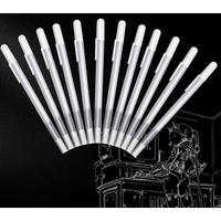 Worison 12 -Piece White Gel Pen Set, 0.6Mm Line Drawing Pen, Archival Ink Fine Point Tip Sketching Gel Pens