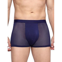 Asjar Mesh Boxer For MenS | Breathable Pouch Underwear | Dots Printed Silky Smooth Innerwear, (Pack Of 1) Multicolour