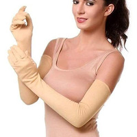 Winkelen Women's Cotton Full Hand Sun Uv Protection Gloves, Hand Socks With Finger Arm Sleeves For Summer, Winter And Cold Dust For Men & Unisex 24" Long Gloves For Bike, Riding, Washable & Reusable