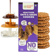 Ancient Roots Oats Ad Seeds Cookies | Biscuits For Tea, Coffee, Breakfast, Kids  150 Gm | Made With Millet Flours, White Butter And Jaggery | No Maida And No Refined Sugar (Pack Of 1)