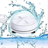 Grewia Mini Washing Machine Turbine Washing Machine Washing Machine Door Hinge Ultrasonic Lightweight Turbo Washer With Usb Cable - For Home Camping Dorms Business College Rooms.