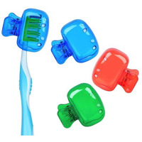 Chidakash 3 Pack Travel Toothbrush Head Covers Toothbrush Protector Cap Brush Pod Case Protective Portable Plastic Clip For Household Travel, Camping, Bathroom, School (Multicolor)