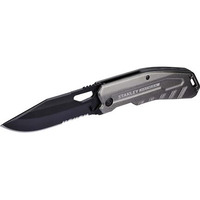 Stanley Fatmax Fmht0-10312 Premium Pocket Foldable Knife, Stainless Steel Blade, Slim & Lightweight Finger Contoured Aluminium Handle, Silver