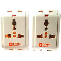 Orient Electric 3 Pin Universal Multi Plug Travel Adapter 6 Amp Pack Of 2